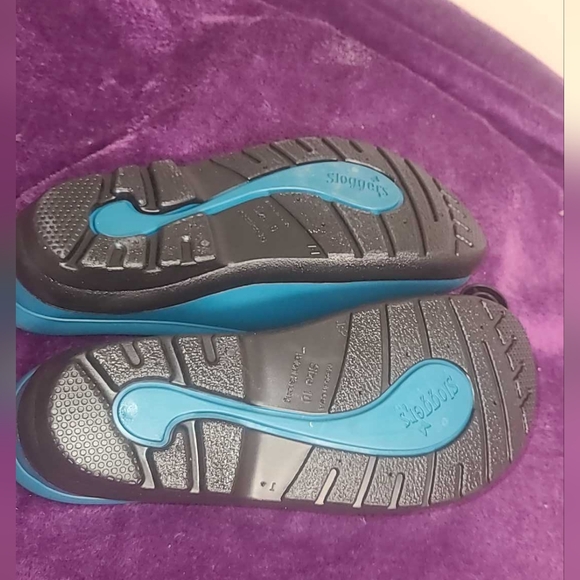 SLOGGERS Rubber Shoes Gardening Clogs Women's Waterproof Turquoise Size 10 - Picture 4 of 7